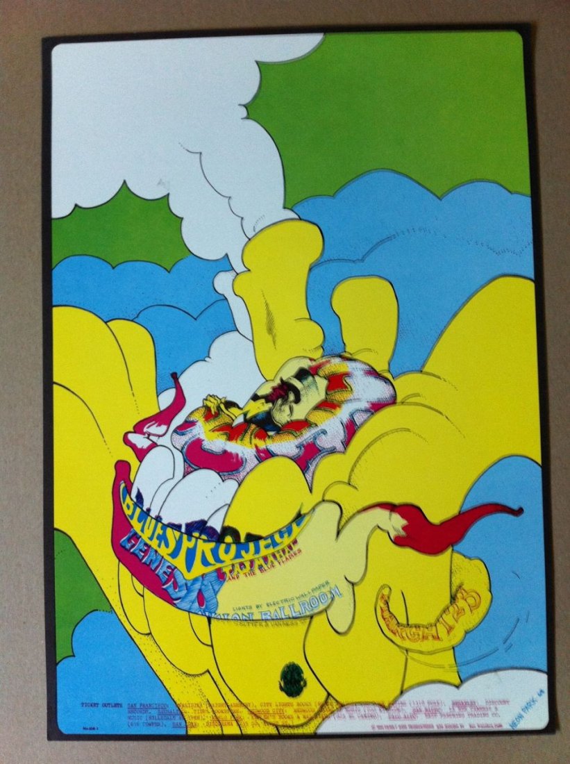 Family Dog Blues Project Poster: Known as FD # 108-1 - The Blues Project Family Dog Poster FD108 is available for this auction. Blues Project included Genesis and Taj Mahal at the Avalon Ballroom on 3/1-3/1968 . The Artist: Neon Park