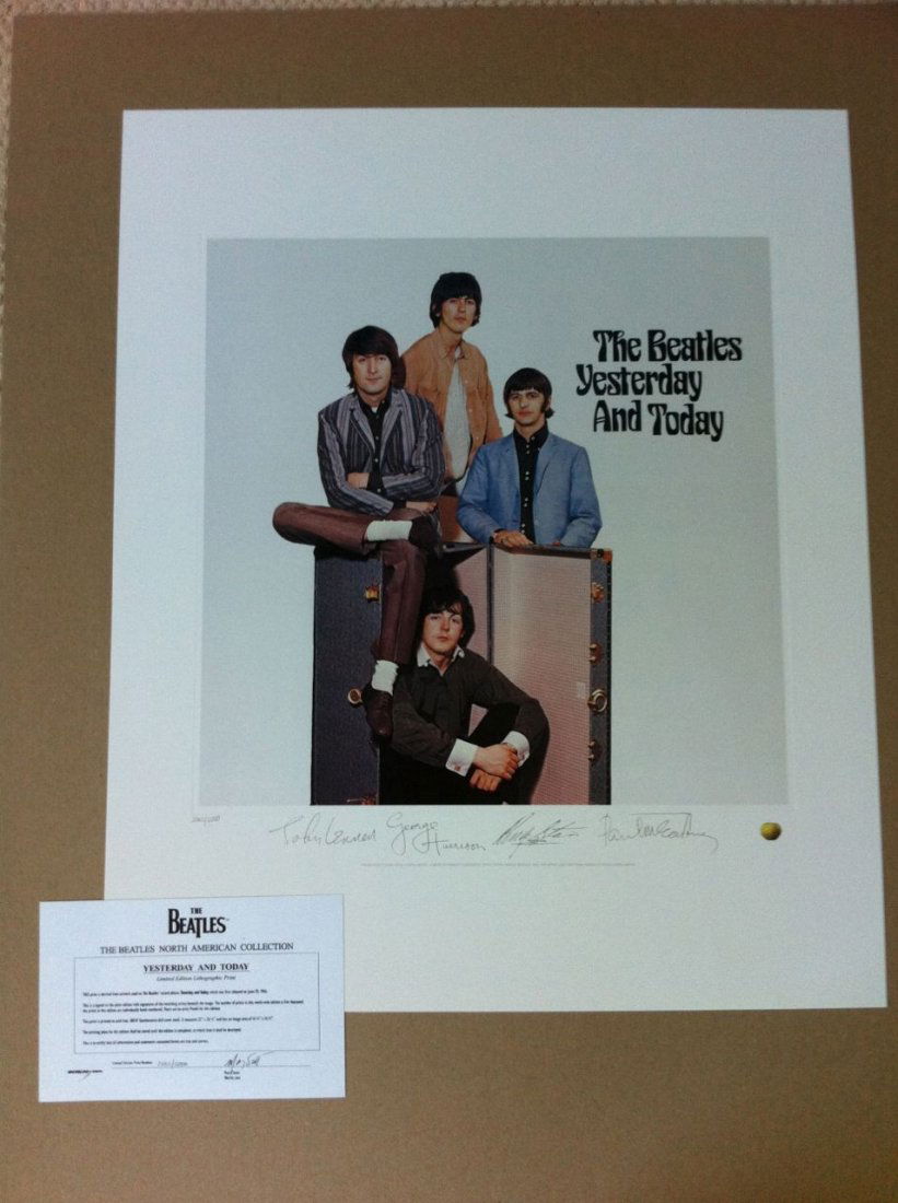 Beatles Yesterday and Today - COA - Numbered Litho: Yesterday and Today is more famous for it's cover art than anything else. The original cover, known as the "Butcher" cover is one of the most valuable records around (if you can find it). This cover a