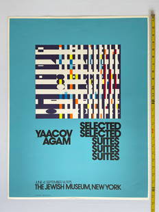 YAACOV AGAM 1975 GALLERY SHOW AT The Jewish Museum: YAACOV AGAM 1975 GALLERY SHOW AT The Jewish Museum in NY. Printed in France. Poster is 25.25 inches tall. See our other Judaism related art including SHLOMO book.