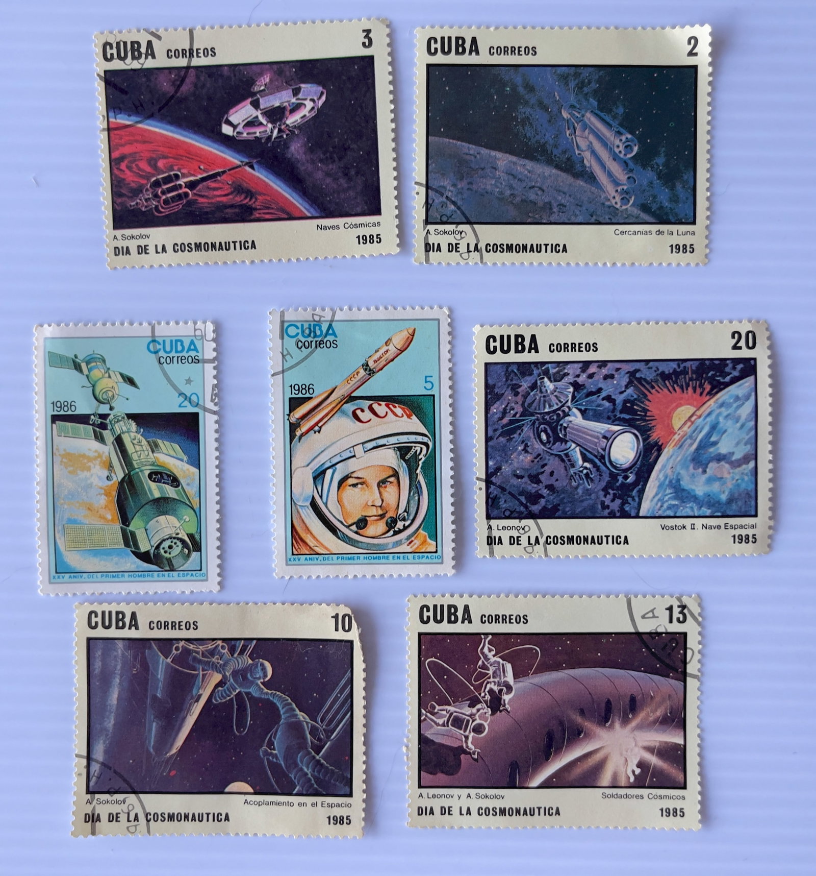 CUBAN ASTRONAUT STAMP SET: CUBAN ASTRONAUT STAMP SET