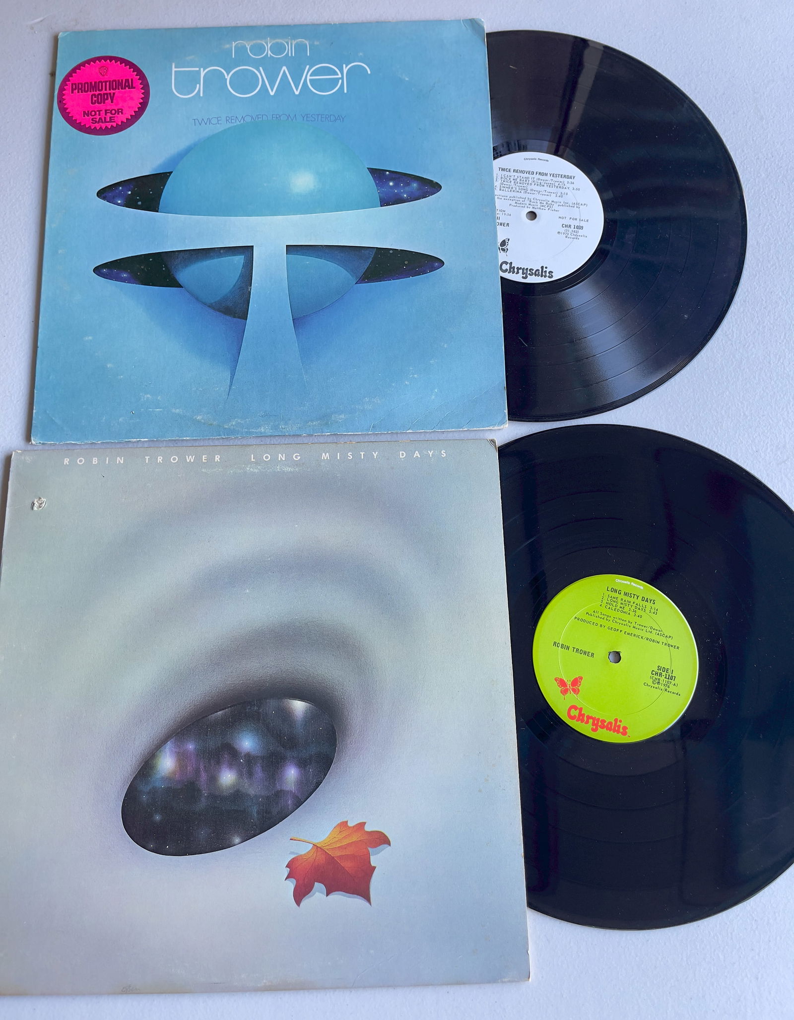 ROBIN TROWER RARE PROMO AND LONG MISTY DAYS (1 of 1)