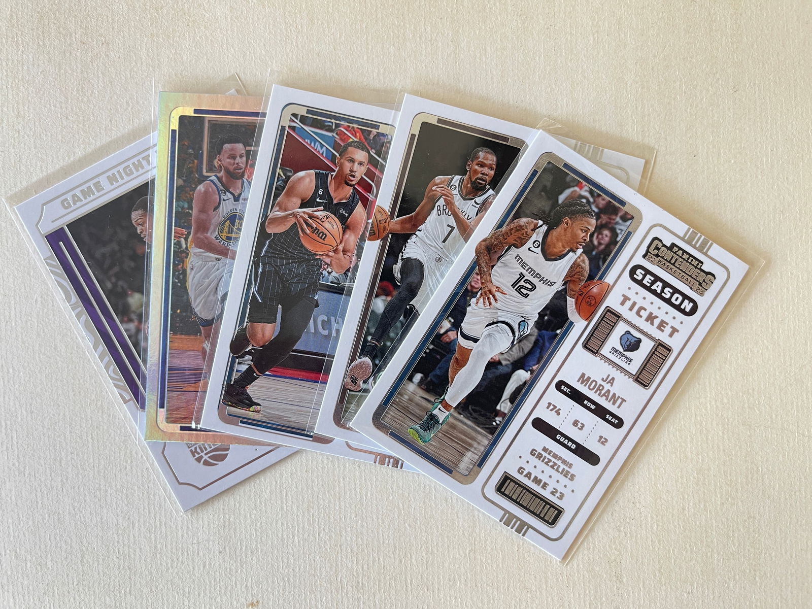 2022-23 Panini Contenders Season Ticket set of 5 cards (1 of 11)