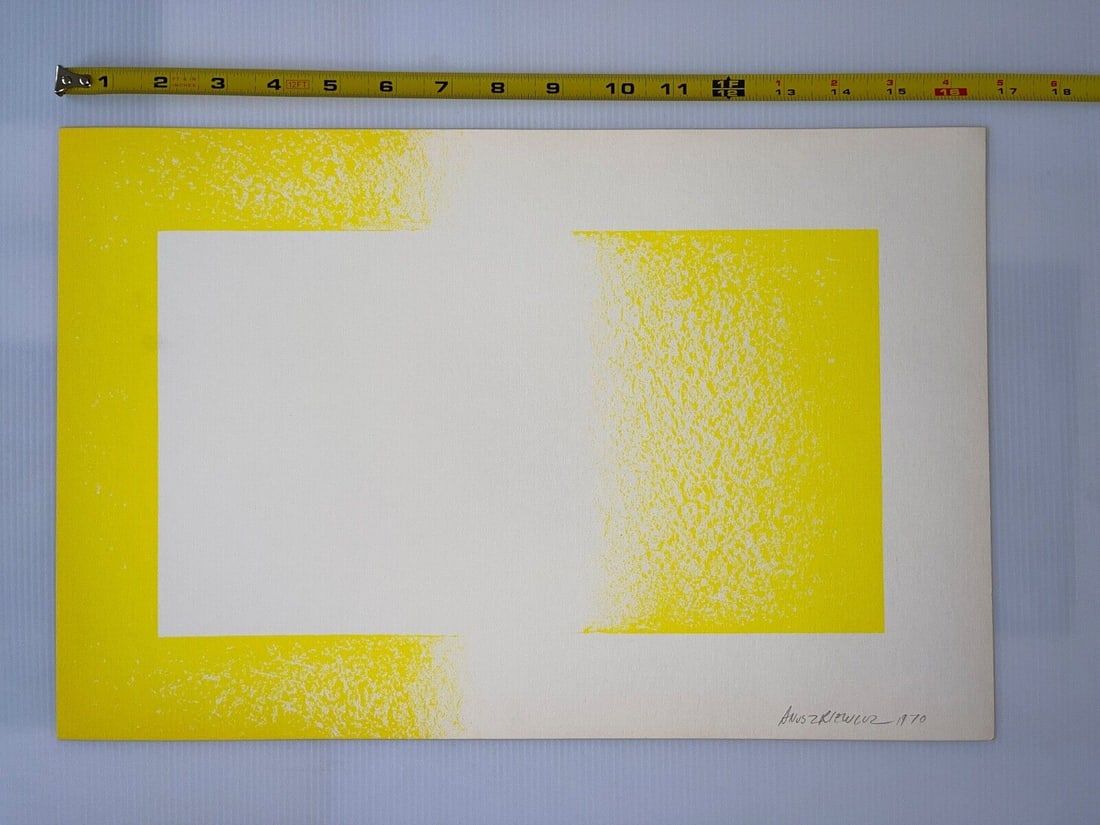 Richard Anuszkiewicz Original 1970 Lithograph "Yellow Reversed" (1 of 1)