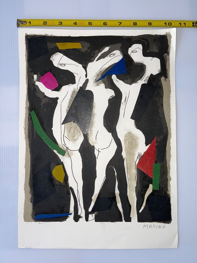 MARINO MARINI Hand Signed Lithograph Le Sacre Du Printemps 1973 - THREE GRACES (1 of 1)