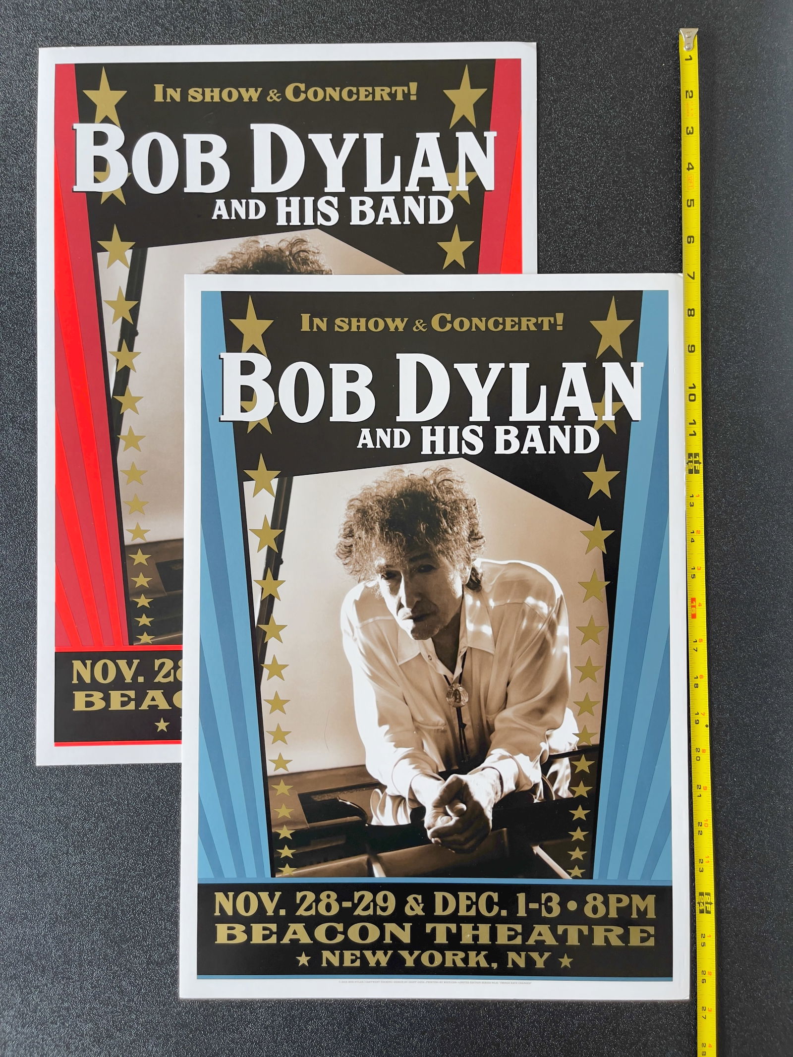SET OF 2 BOB DYLAN POSTERS FROM BEACON THEATER IN NYC (1 of 2)