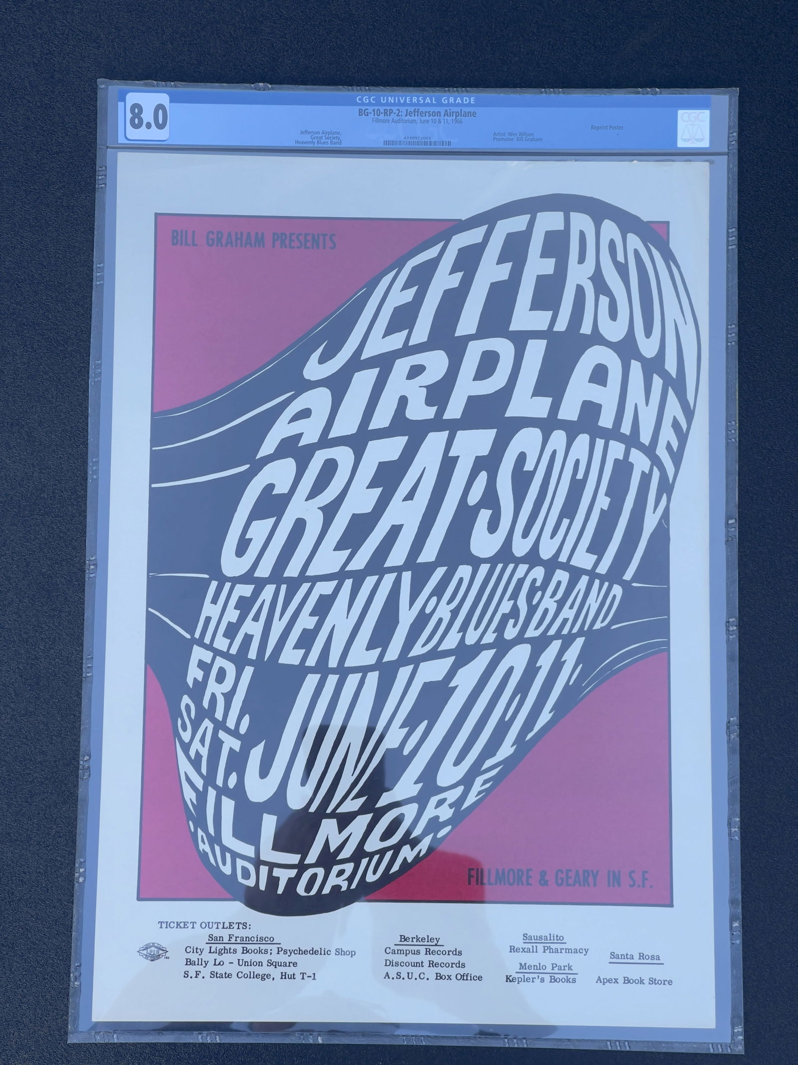 BG10 - 2ND - GRADED 8.0 - JEFFERSON AIRPLANE (1 of 1)