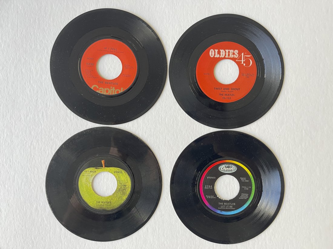 BEATLES SET of FOUR 45s - INCLUDING MONO IF I FELL (1 of 1)
