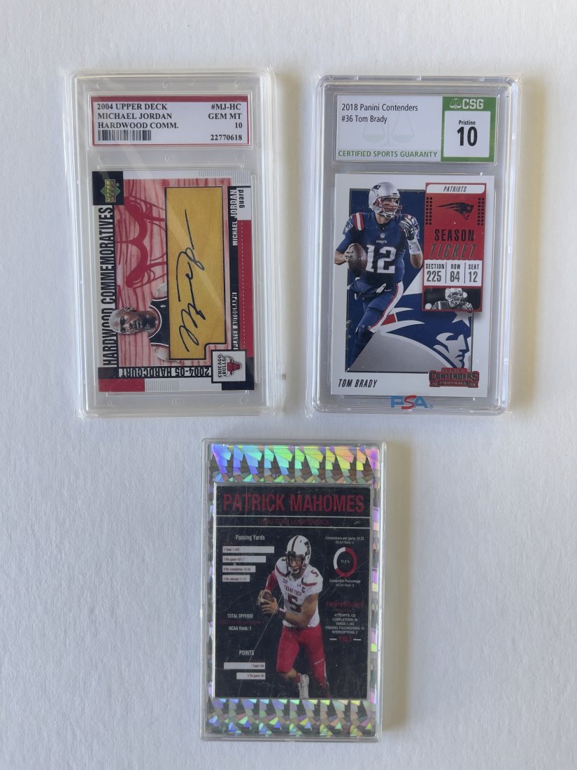 SET OF THREE SLABBED CARDS - TWO GRADED (1 of 2)