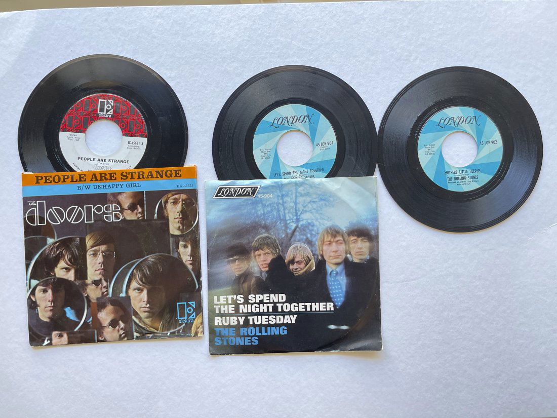 ROLLING STONES & DOORS 45RPM RECORDS (1 of 1)