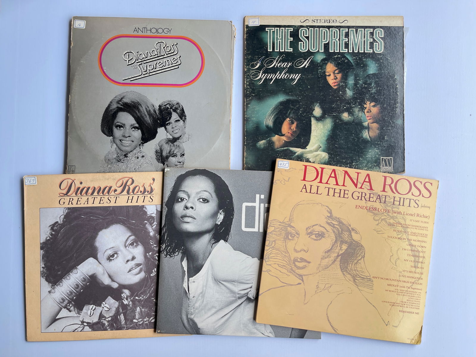 SET OF 5 DIANA ROSS / SUPREMES ALBUMS: SET OF 5 DIANA ROSS / SUPREMES ALBUMS