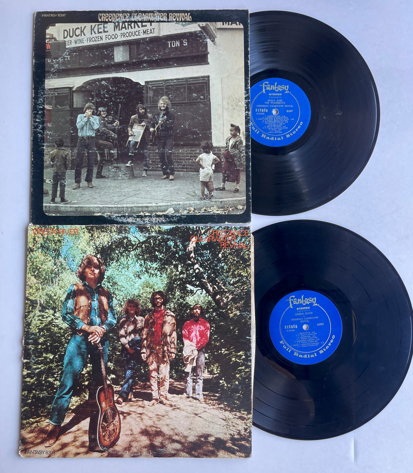 SET OF TWO CCR ALBUMS WITH GREEN RIVER: SET OF TWO CCR ALBUMS WITH GREEN RIVER. AND WILLIE AND THE POOR BOYS