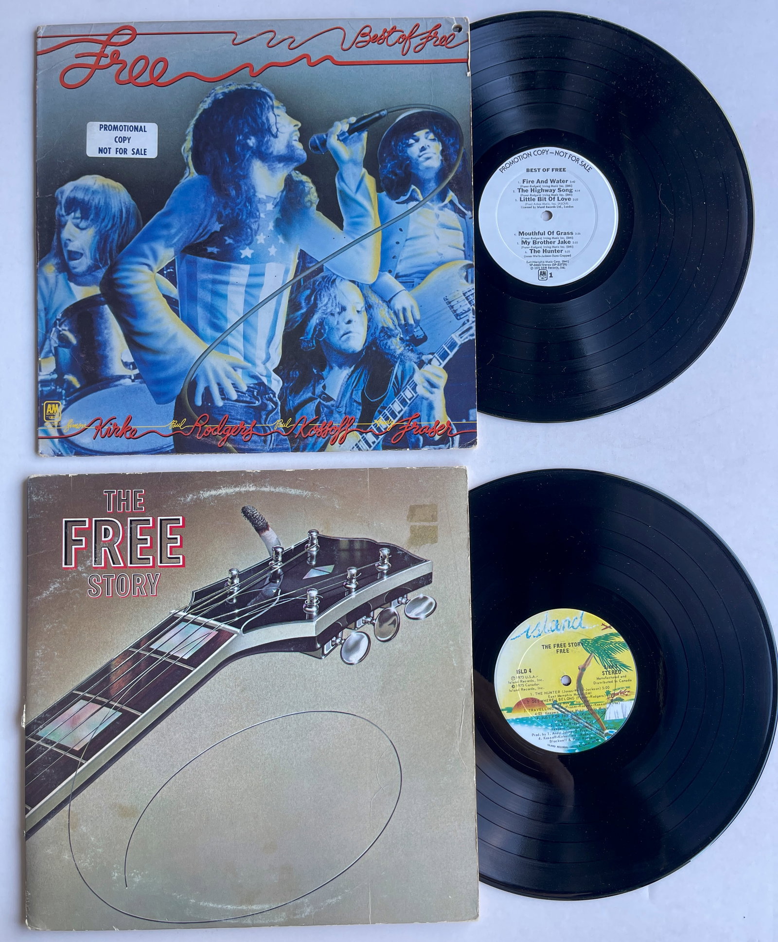 SET OF TWO - FREE - ALBUMS WITH PROMO: SET OF TWO - FREE - ALBUMS WITH PROMO. BEST OF FREE - Monarch Pressing PROMO $20 - AND THE FREE STORY.