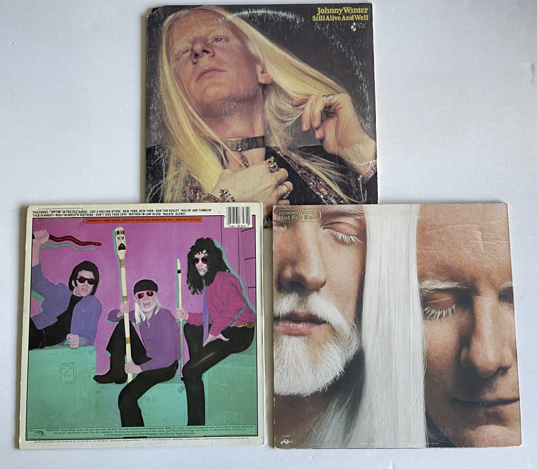 THREE JOHNNY WINTER EDGAR WINTER PROMO ALBUMS: THREE JOHNNY WINTER EDGAR WINTER ALBUMS WITH PROMO