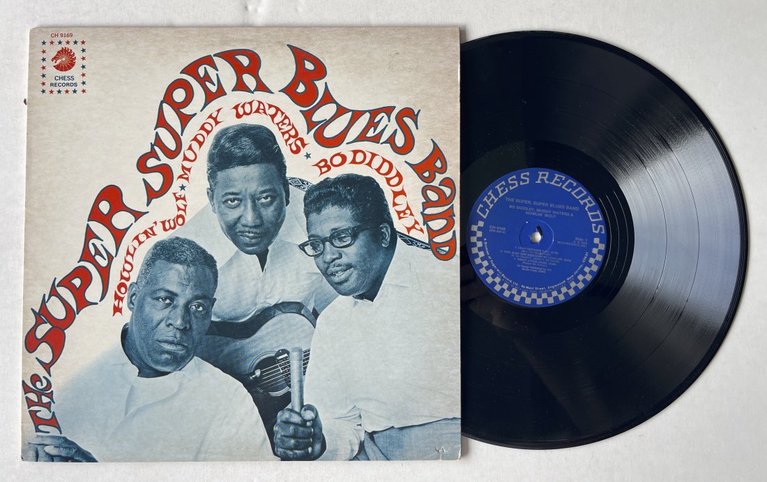 Howlin' Wolf, Muddy Waters & Bo Diddley – The Super Super Blues Band: Howlin' Wolf, Muddy Waters & Bo Diddley – The Super Super Blues BandChess – CH 9169 ($20 - $60)