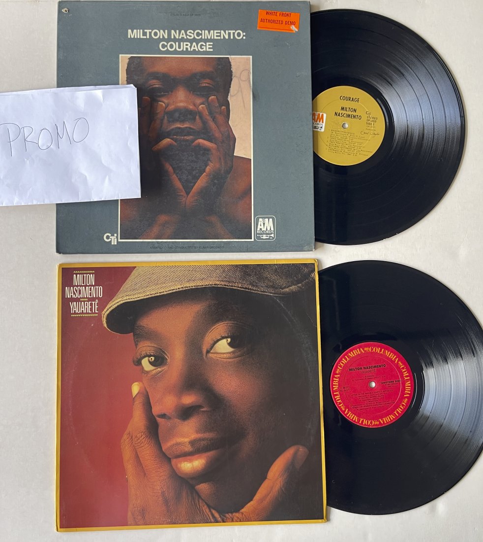 Milton Nascimento SET OF TWO ALBUMS WITH PROMO: Milton Nascimento – Courage - PROMO ($45)A&M Records – SP-3019 AND Yauaretê