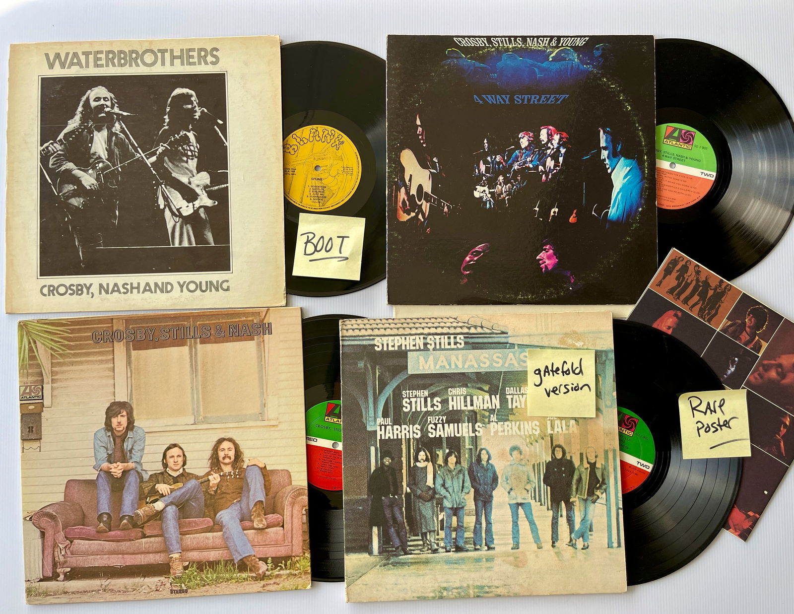 STEPHEN STILLS CSNY CSN SET #3 WITH BOOT & RARE POSTER (1 of 1)