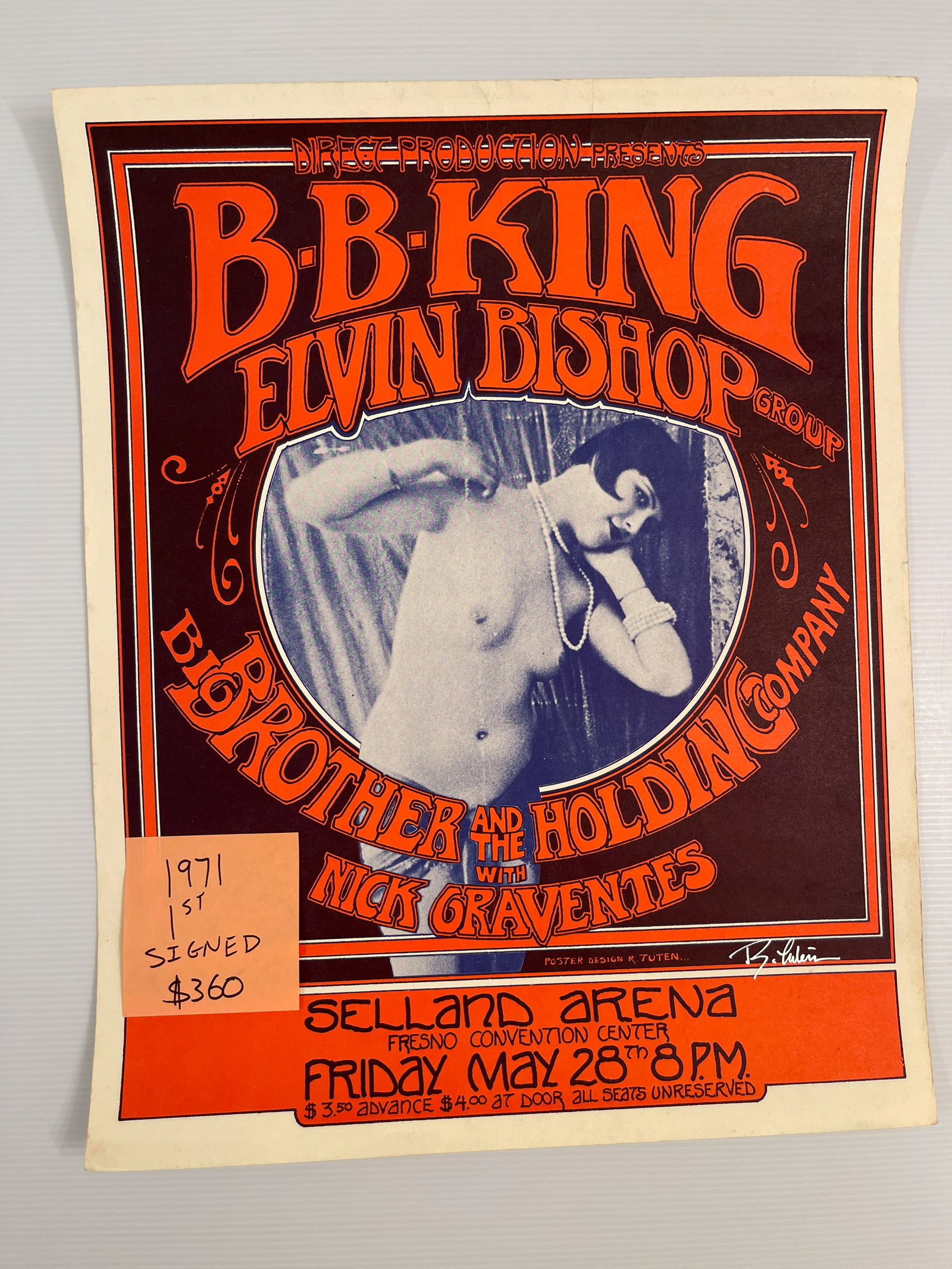 BB KING - 1971 - SELLAND - SIGNED BY RANDY TUTEN (1 of 1)