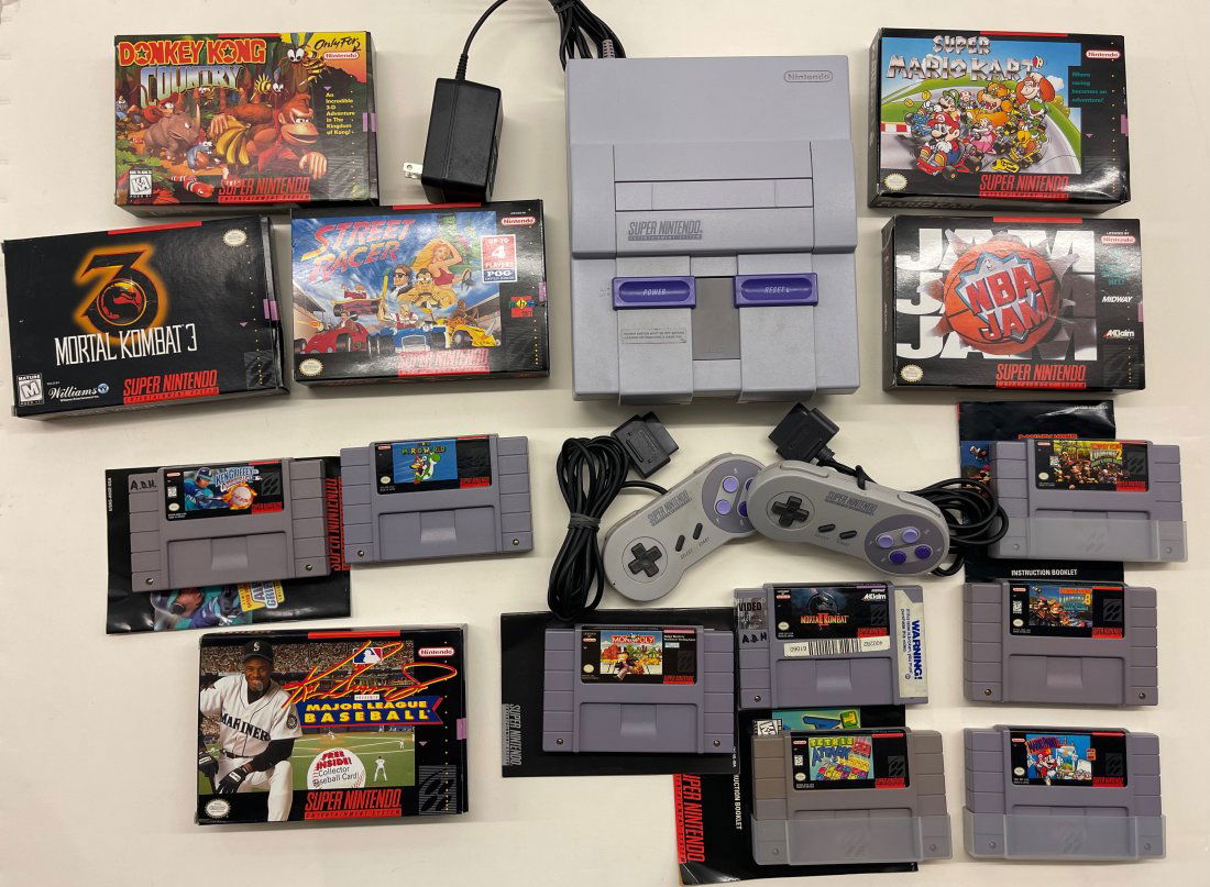 SUPER NINTENDO ENTERTAINMENT SYSTEM WITH GAMES (1 of 5)