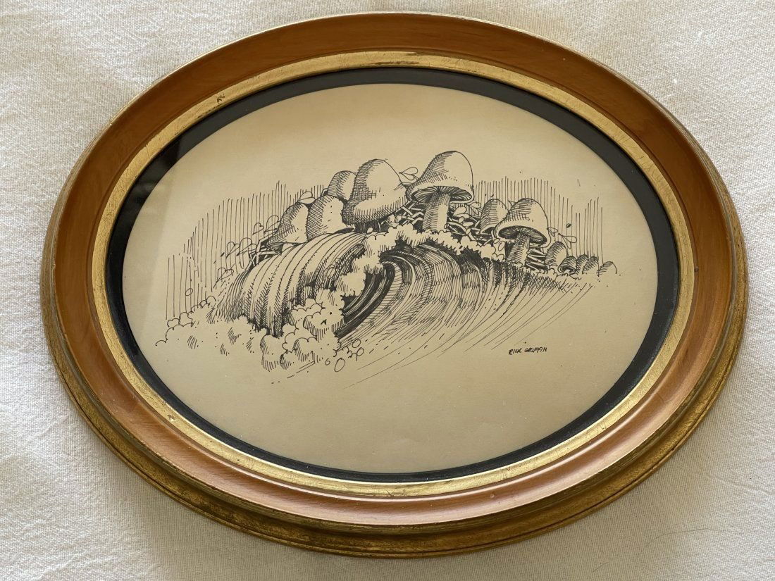 RICK GRIFFIN ORIGINAL ART - SURFING MUSHROOMS (1 of 4)