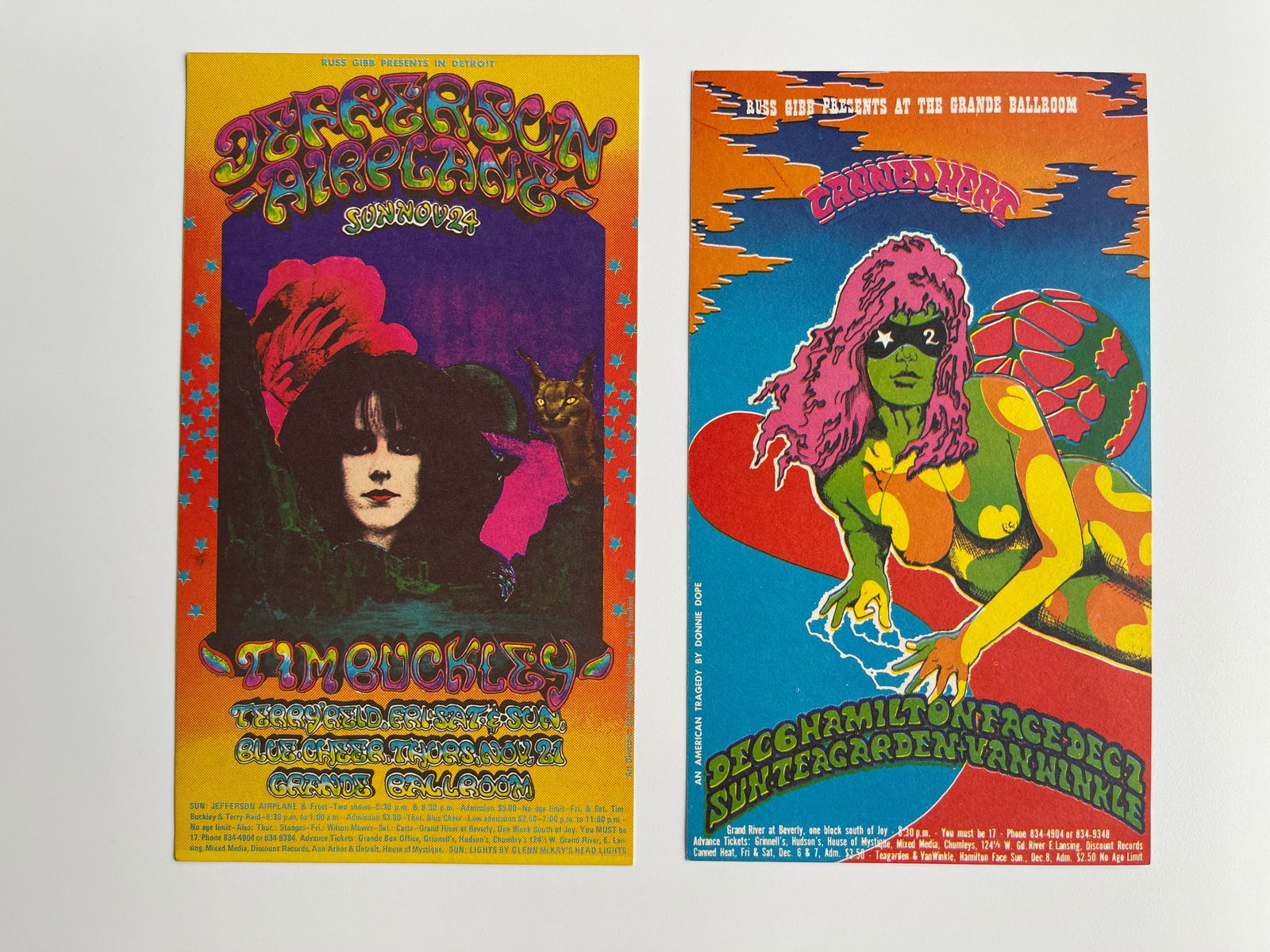 GRANDE CARD SET WITH JEFFERSON AIRPLANE & CANNED HEAT (1 of 2)