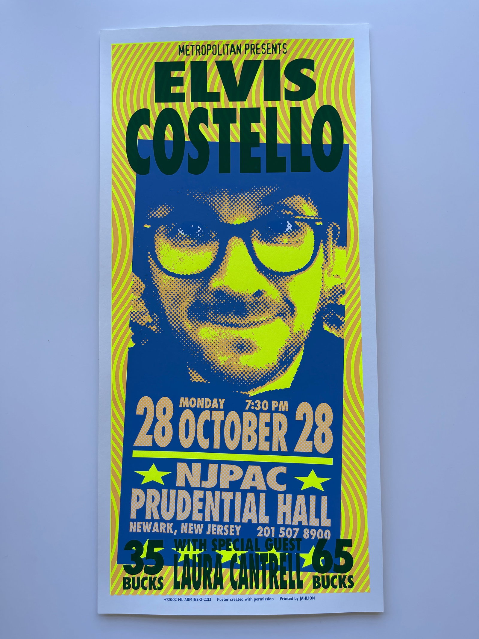 ARMINSKI ELVIS COSTELLO SILKSCREEN POSTER (1 of 1)