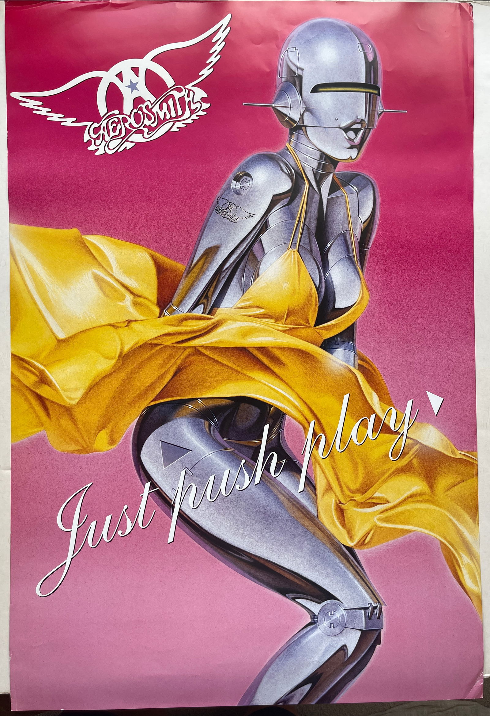 AEROSMITH DOUBLE SIDED POSTER - JUST PRESS PLAY (1 of 2)