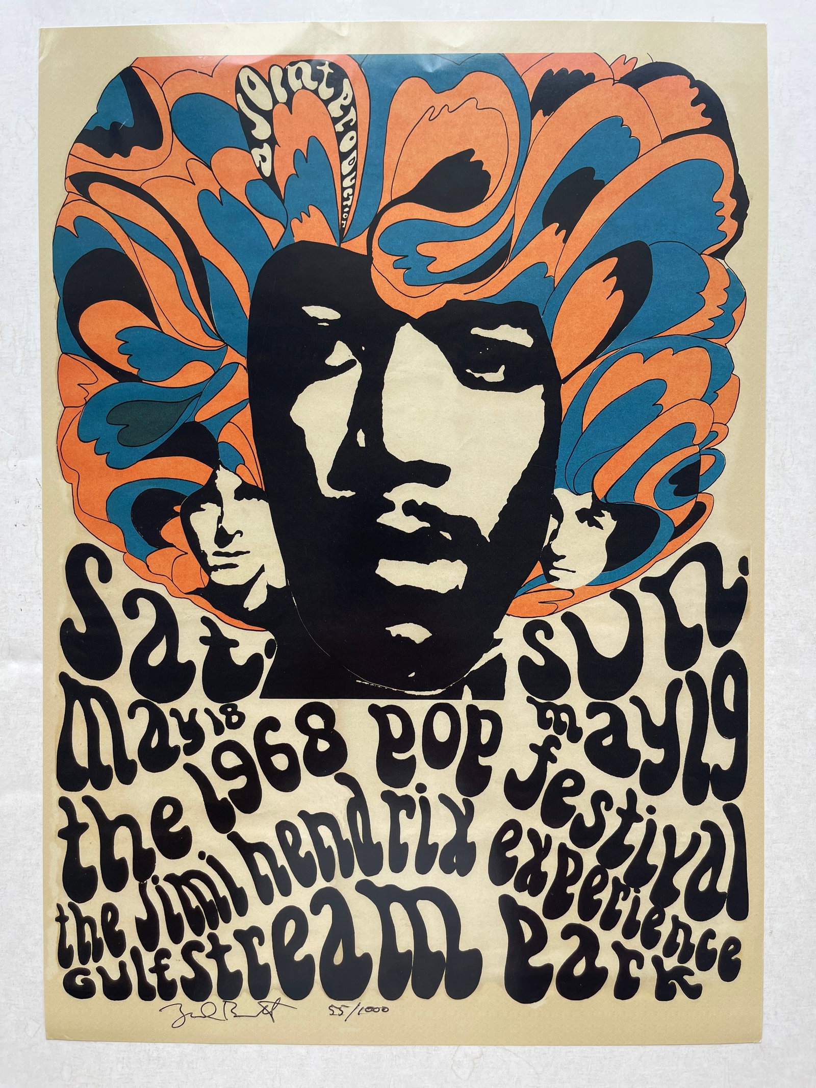 HENDRIX LITHO - 2ND. AUTHORIZED.  SIGNED AND NUMBERED (1 of 2)