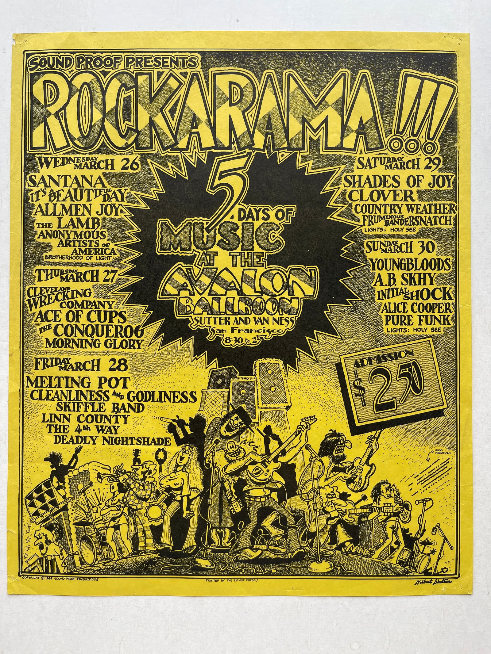 ROCKARAMA - MUSIC AT THE AVALON BALLROOM - GILBERT SHELTON (1 of 3)