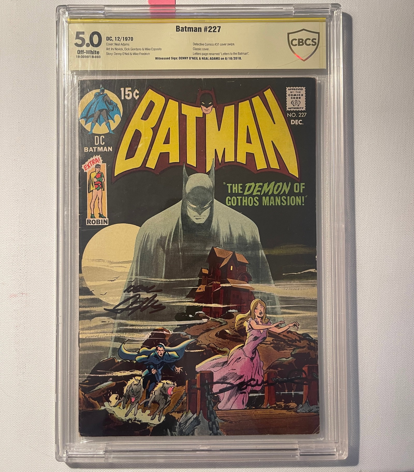 1970 BATMAN #227 - GRADED AND SIGNED (1 of 2)