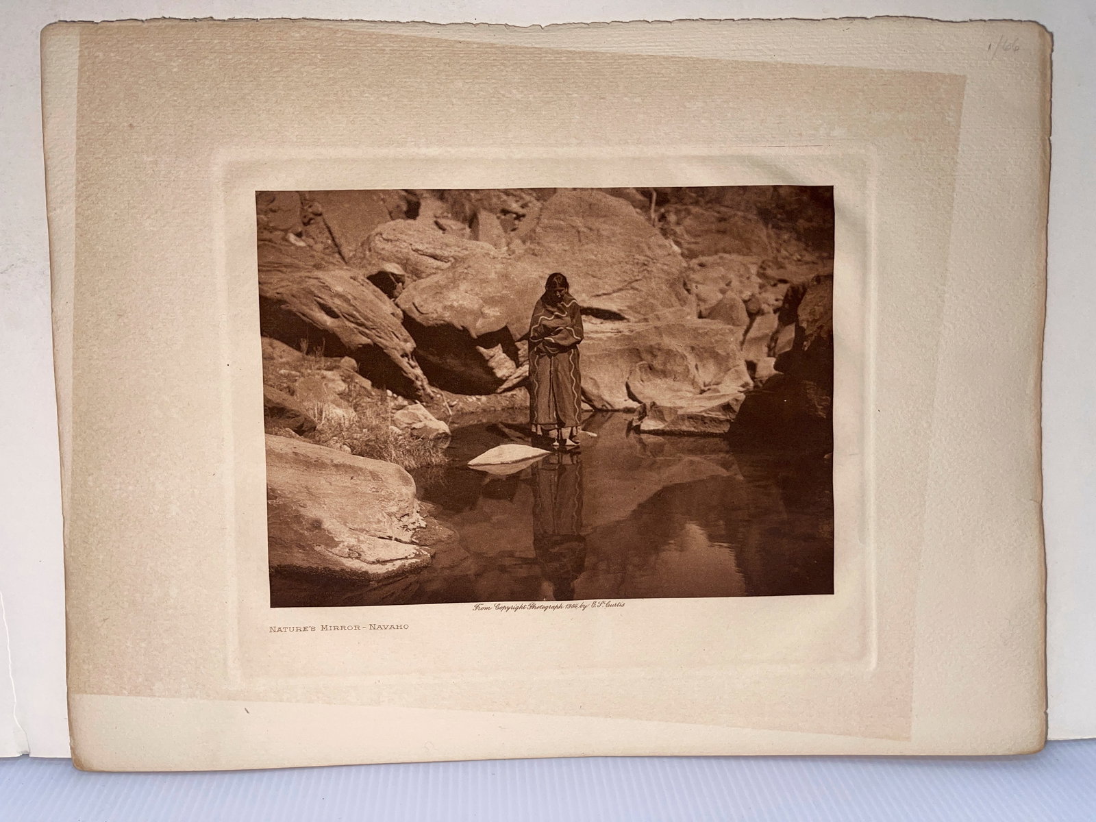 EDWARD SHERRIFF CURTIS - NATURE'S MIRROR- NAVAHO (1 of 1)