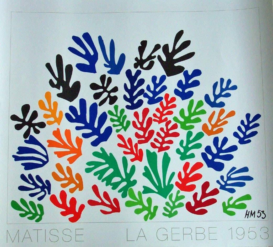 LA GERBE - MATISSE GALLERY POSTER: LA GERBE - MATISSE GALLERY POSTER ORIGINAL 1953. 'La gerbe' was originally created in 1953 by Henri Matisse in Abstract Expressionism style. Henri Émile Benoît Matisse 31 December 1869 – 3 Novembe