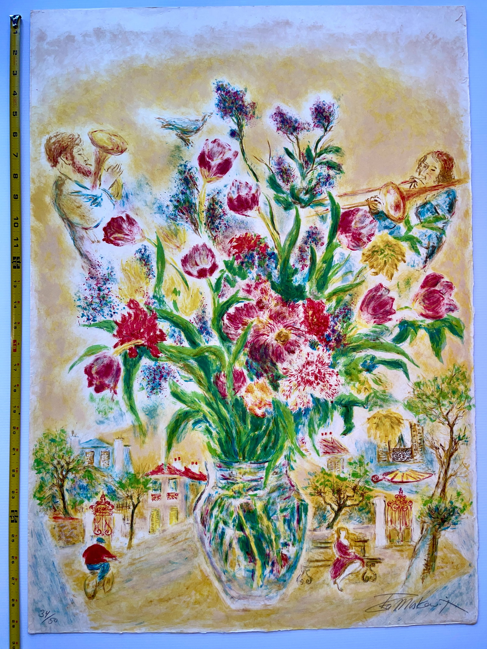 Ira Moskowitz, Flowers 5, Lithograph (1 of 3)