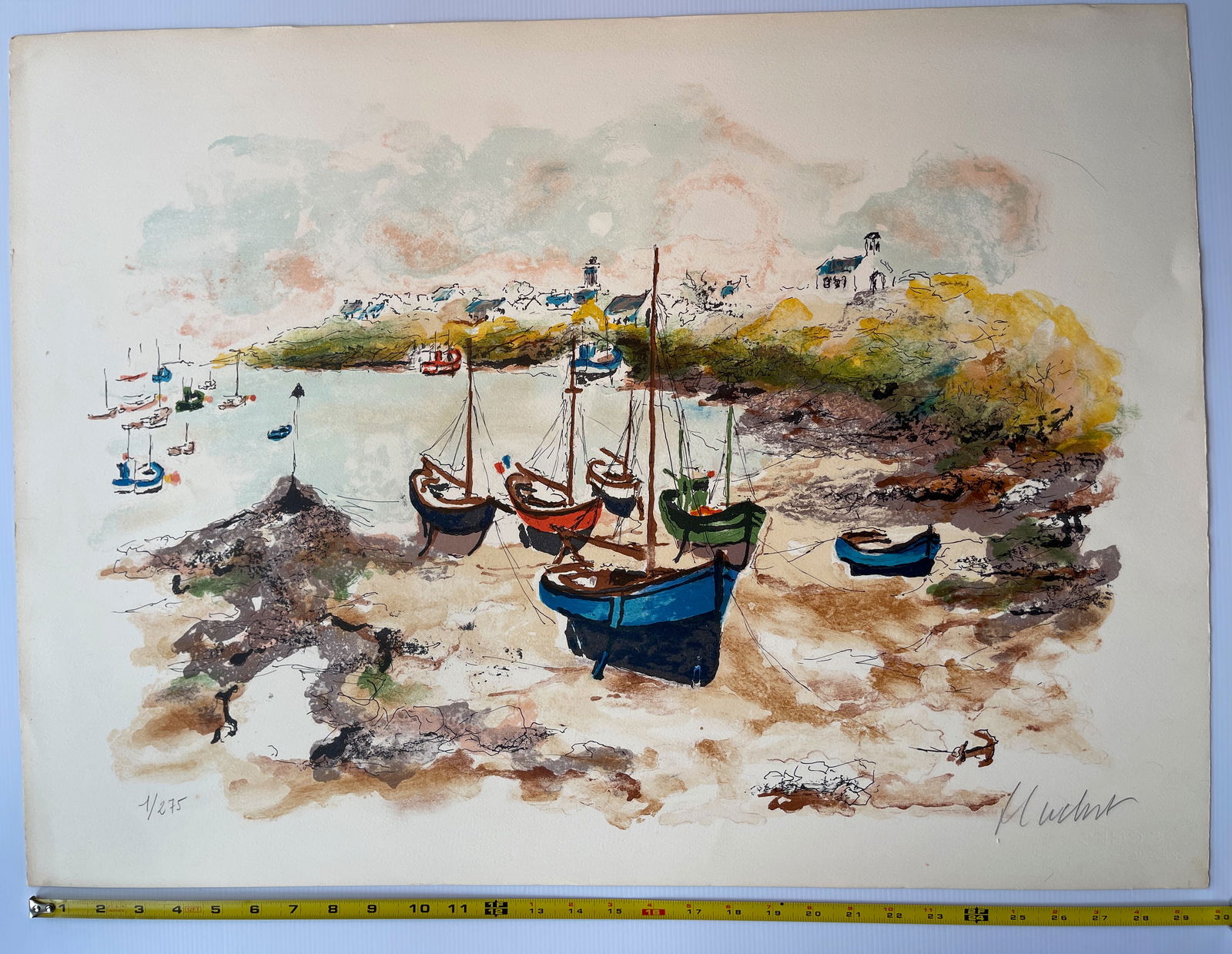 RARE LOW # ! Urbain Huchet, Boats (1 of 3)