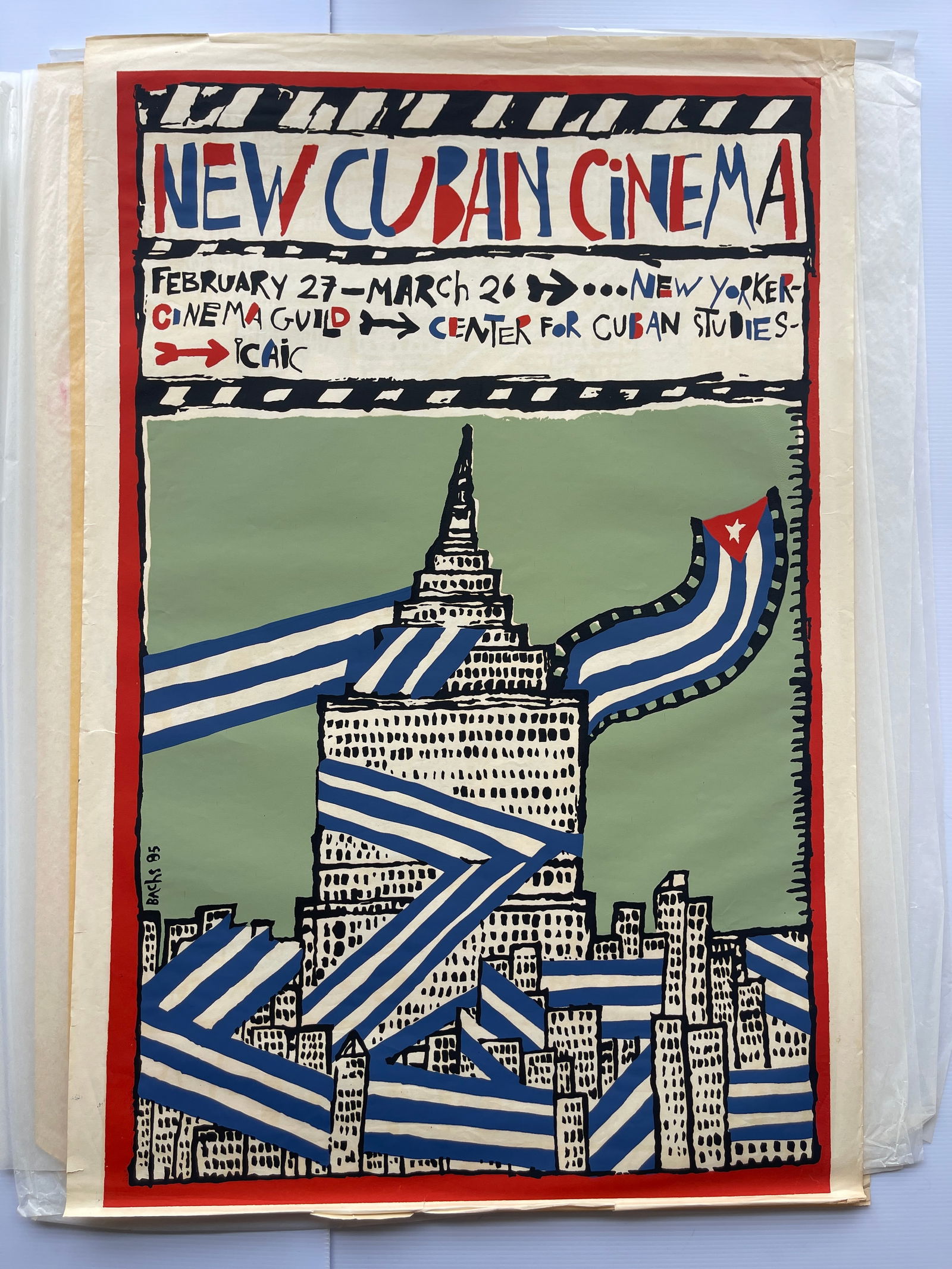 SET OF VINTAGE CUBAN SILKSCREEN POSTERS #7 (1 of 2)