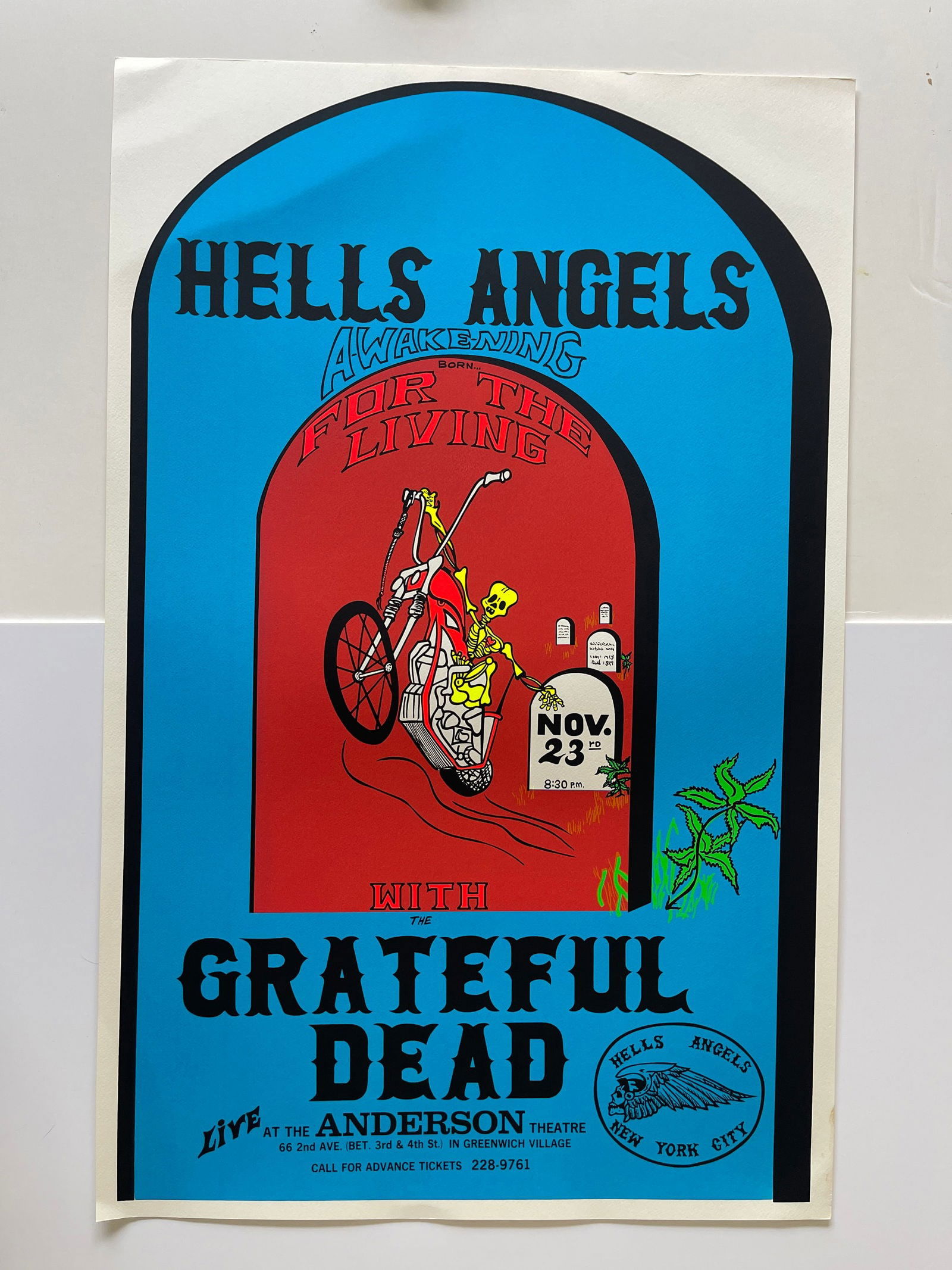 HELLS ANGELS GRATEFUL DEAD PRINT (1 of 3)