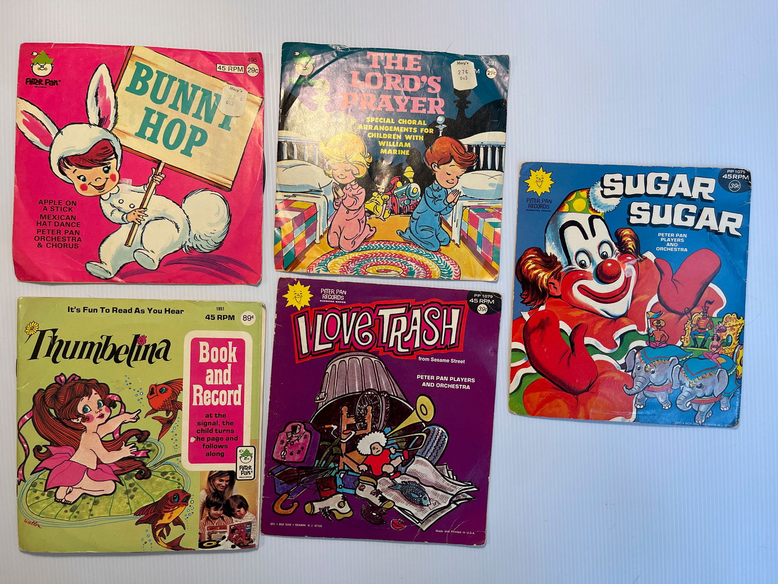 KIDS SET OF 45s from PETER PAN RECORDS (1 of 1)