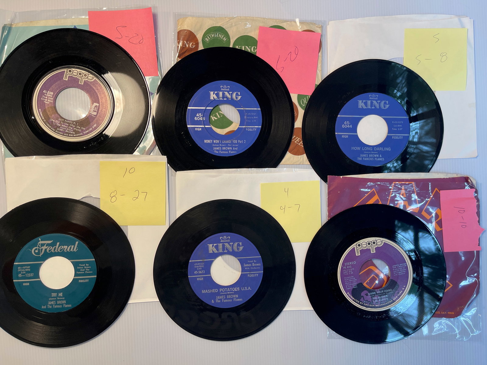 THE JAMES BROWN SET OF 45s set 2 (1 of 1)