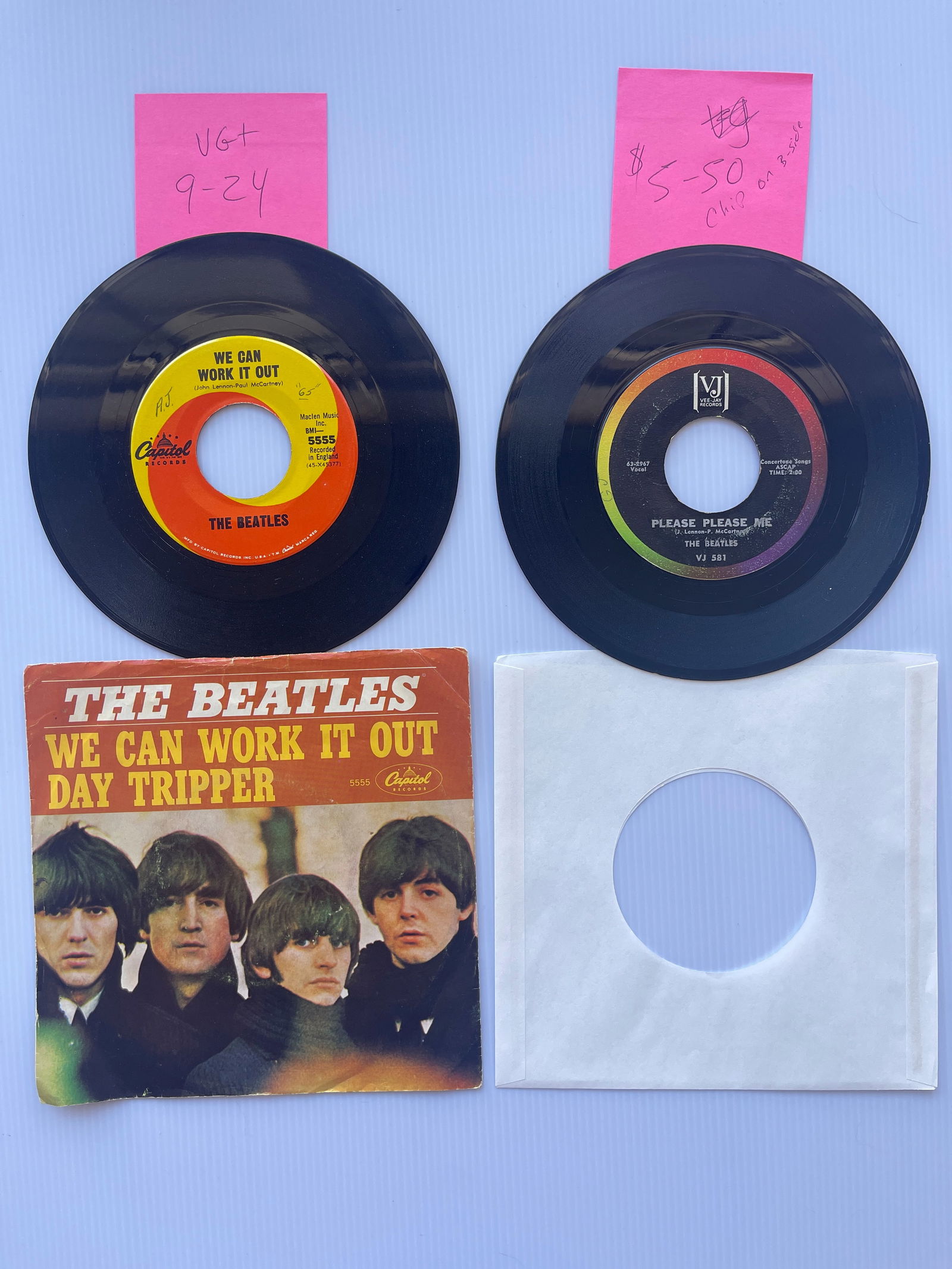 TWO EARLY BEATLES 45s with VJ RELEASE - PLEASE PLEASE ME (1 of 2)