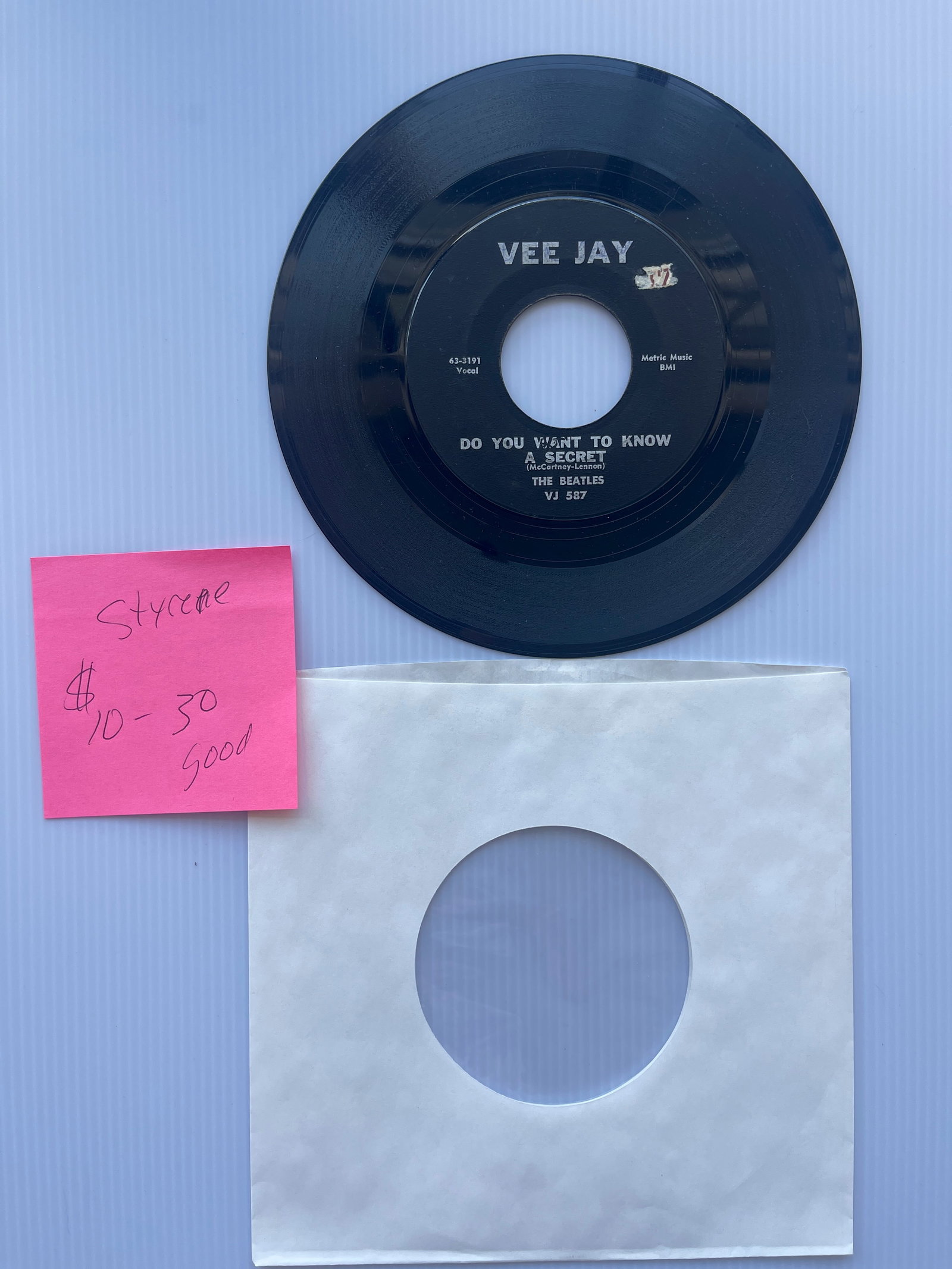 BEATLES - DO YOU WANT TO KNOW A SECRET - EARLY VEE JAY: BEATLES - DO YOU WANT TO KNOW A SECRET - EARLY VEE JAY
