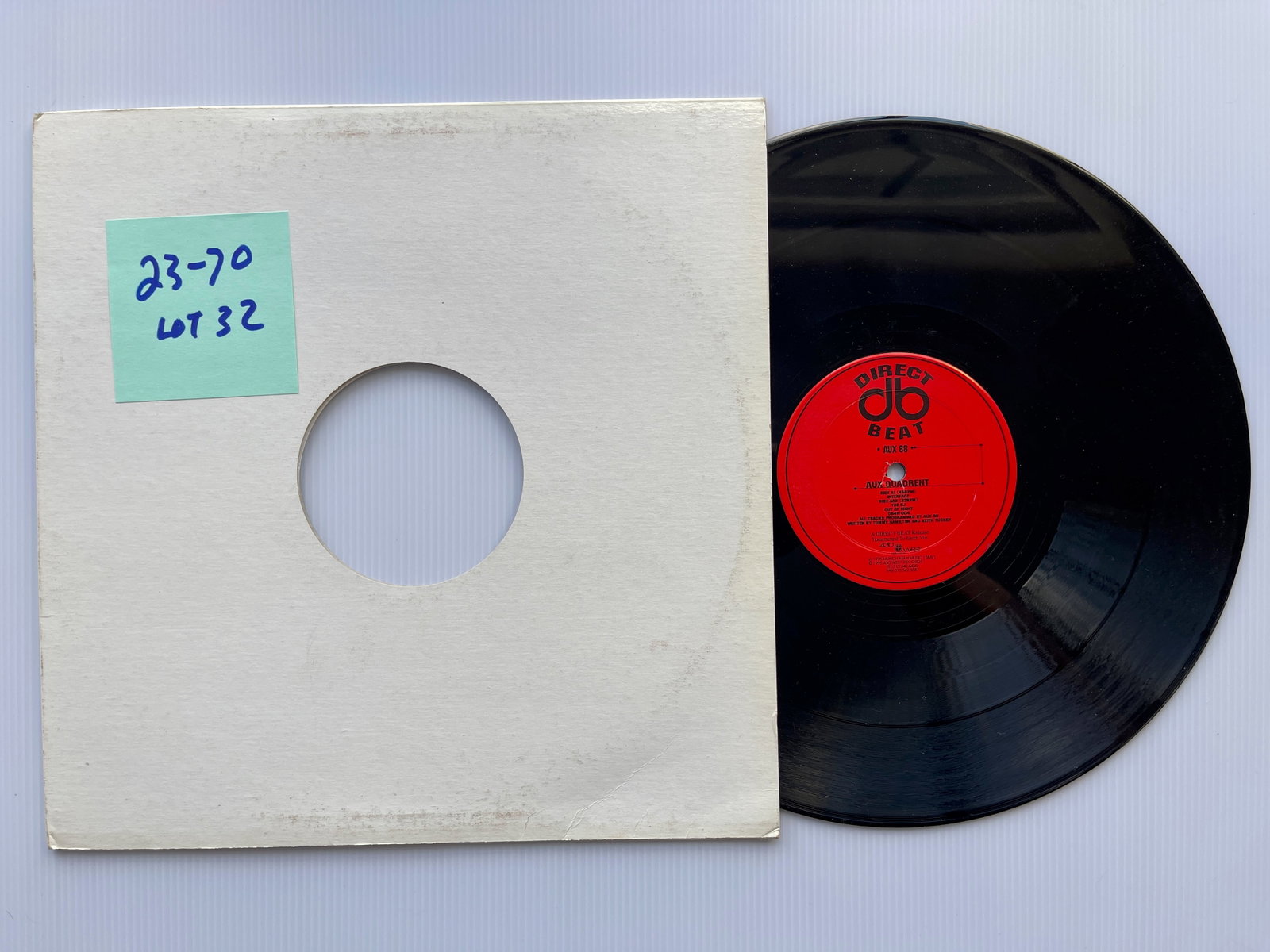 Aux 88 - Aux Quadrant - RARE MISSPRINT.: Aux 88 - Aux Quadrant. Direct Beat - DB4W-004 Format: Vinyl, 12", 45 RPM, 33 ? RPM 1995 ELECTRONIC Electro, Minimal. Programmed By - Aux 88. Written-By - Keith Tucker, Tommy Hamilton. The title is mis