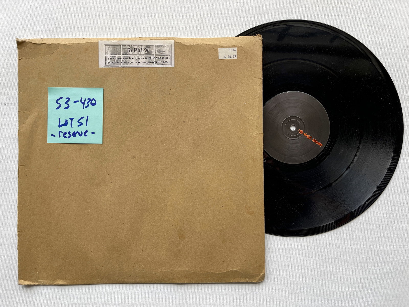 The Caustic Window - Joyrex J9 EP ONE OF 900: The Caustic Window - Joyrex J9 EP. 1993 ELECTRONIC TECHNO EXPERIMENTAL INDUSTRIAL. Rephlex - CAT 009ii Format: Vinyl, 12", 45 RPM, EP, Limited Edition. NO POP ROCKS INCLUDED. This version is limited t