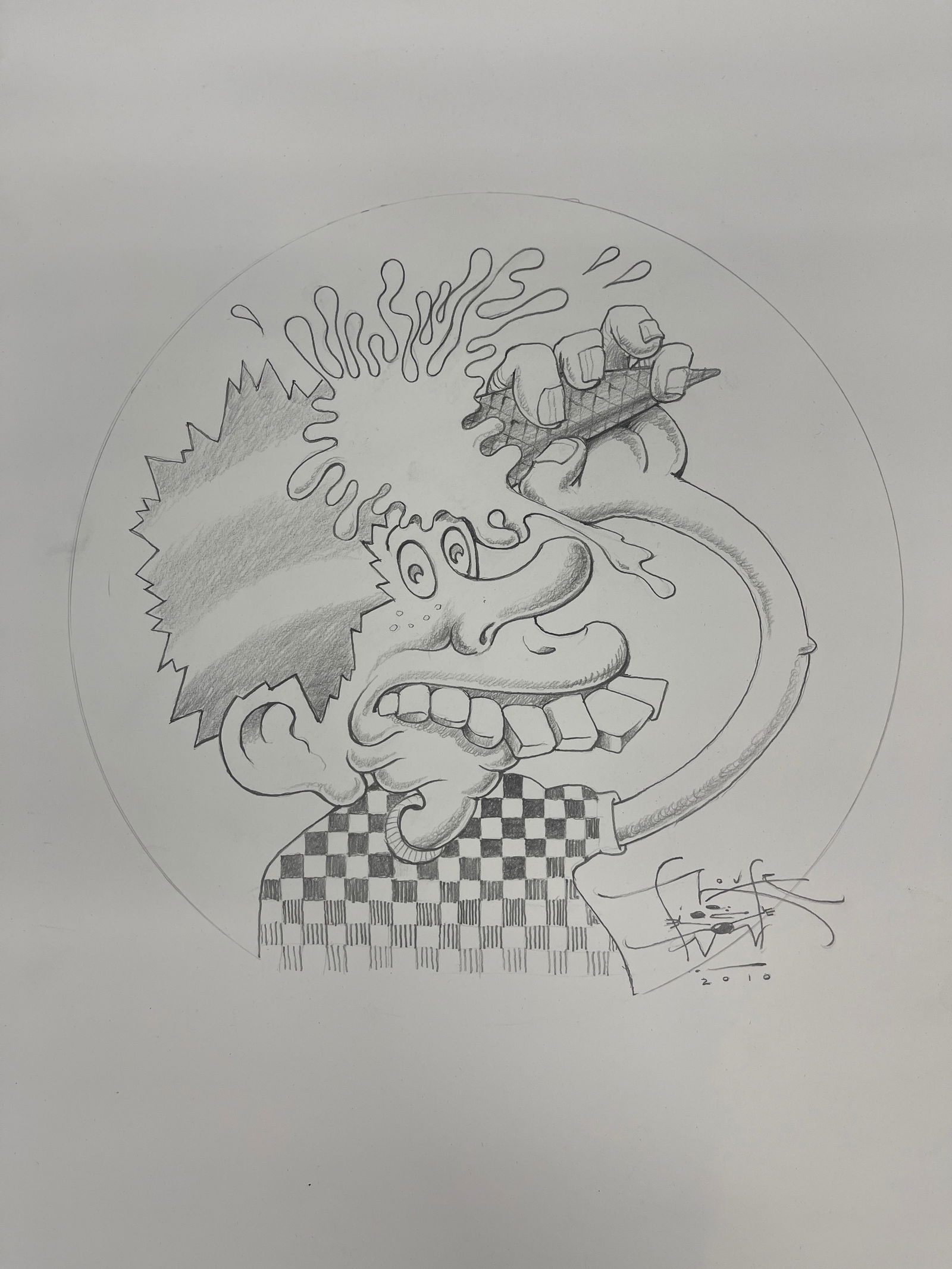 ORIGINAL ICE CREAM KID SKETCH IN PENCIL BY STANLEY MOUSE (1 of 5)