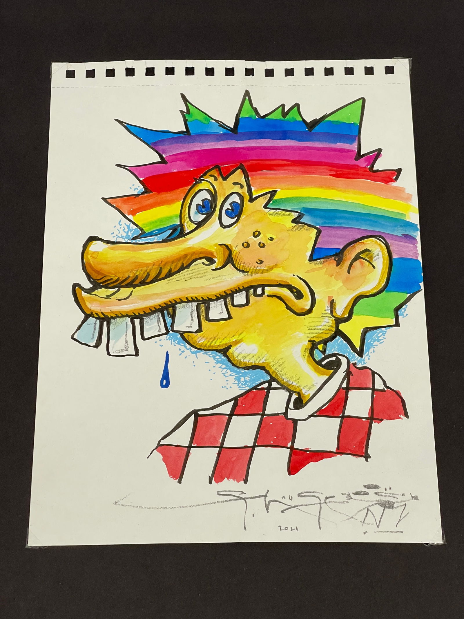 ORIGINAL STANLEY MOUSE WATERCOLOR ON PAPER - I WANT ICE CREAM (1 of 5)