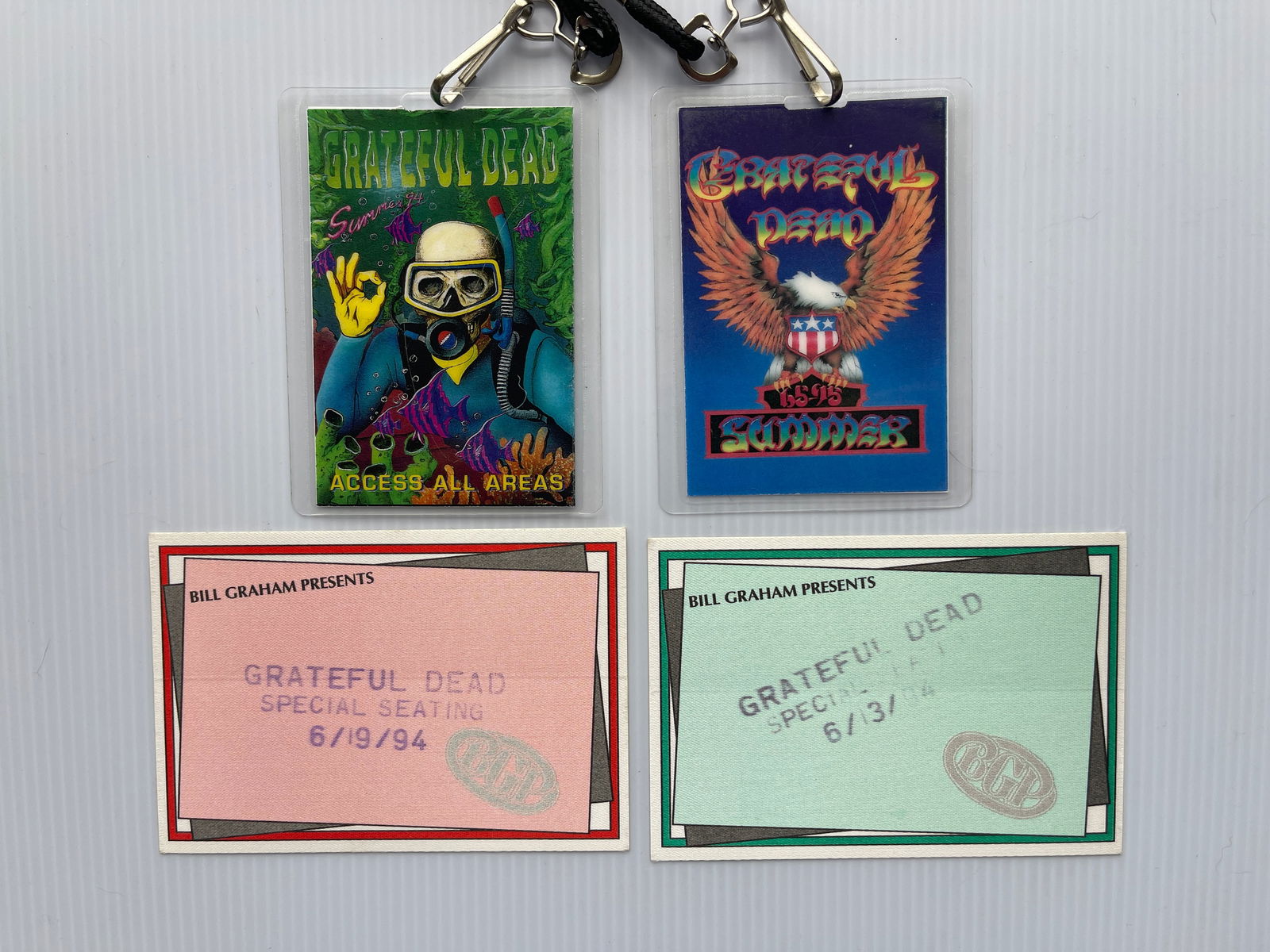 GRATEFUL DEAD BACKSTAGE PASSES - 1994 - 1995 (1 of 1)