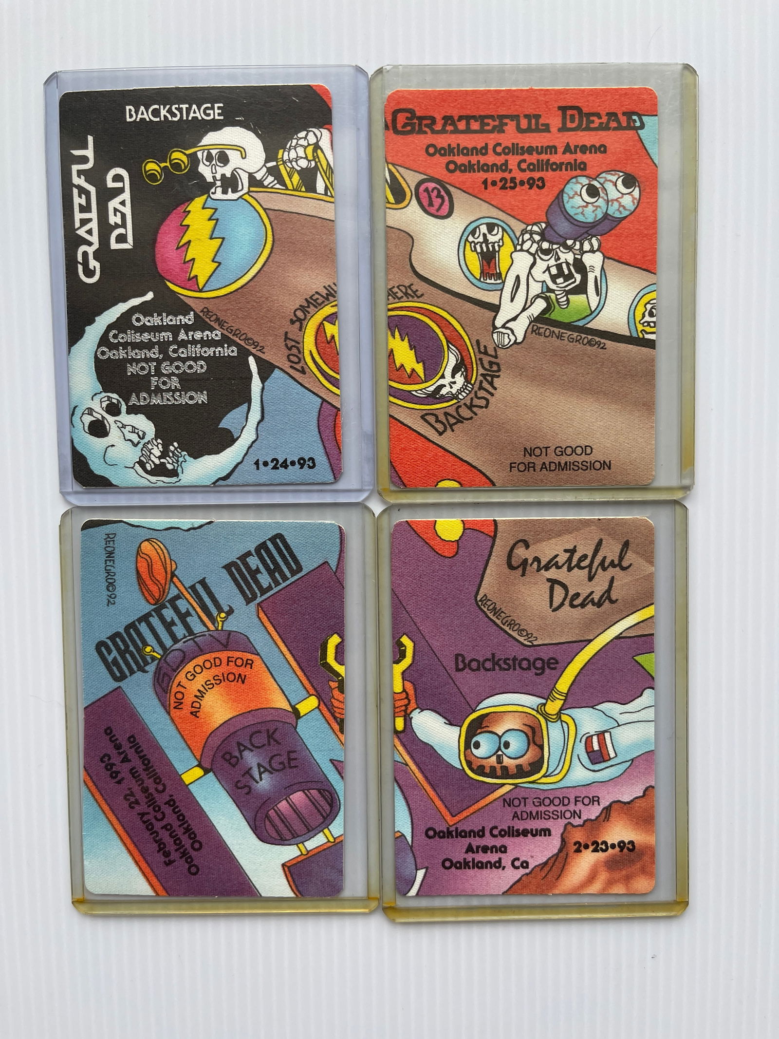 GRATEFUL DEAD BACKSTAGE PASSES - REONEGRO PUZZLE PIECES (1 of 1)