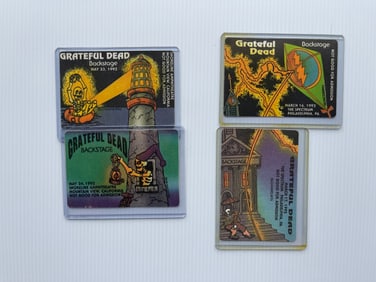 GRATEFUL DEAD BACKSTAGE PASSES - REONEGRO PUZZLE PIECES 1992