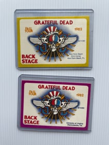 GRATEFUL DEAD BACKSTAGE PASSES - 1982