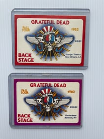 GRATEFUL DEAD BACKSTAGE PASSES - 1982