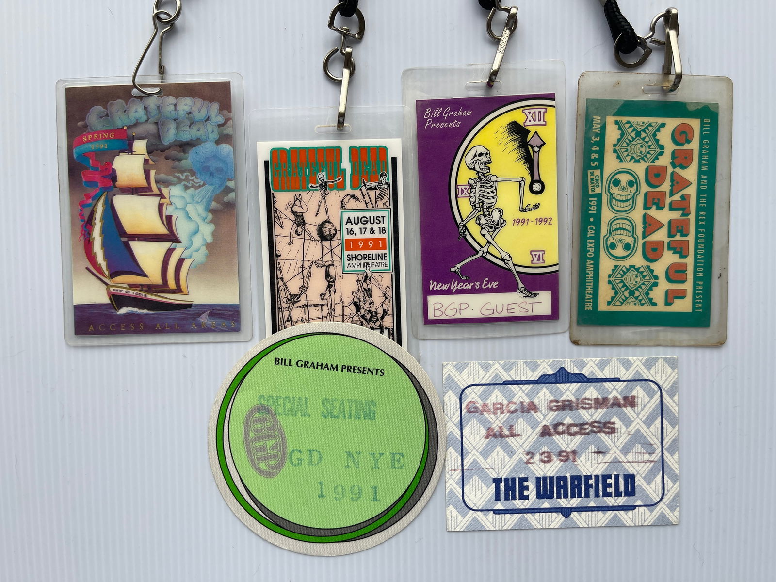 GRATEFUL DEAD BACKSTAGE PASSES - 1991 (1 of 1)