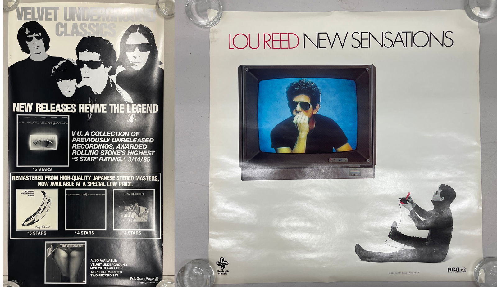 LOU REED VELVET UNDERGROUND FAN POSTERS SET (1 of 3)